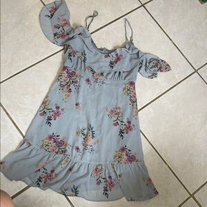 142. Rewind Blue Floral Dress Size Small